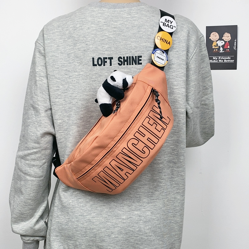 Orange for three badges and panda